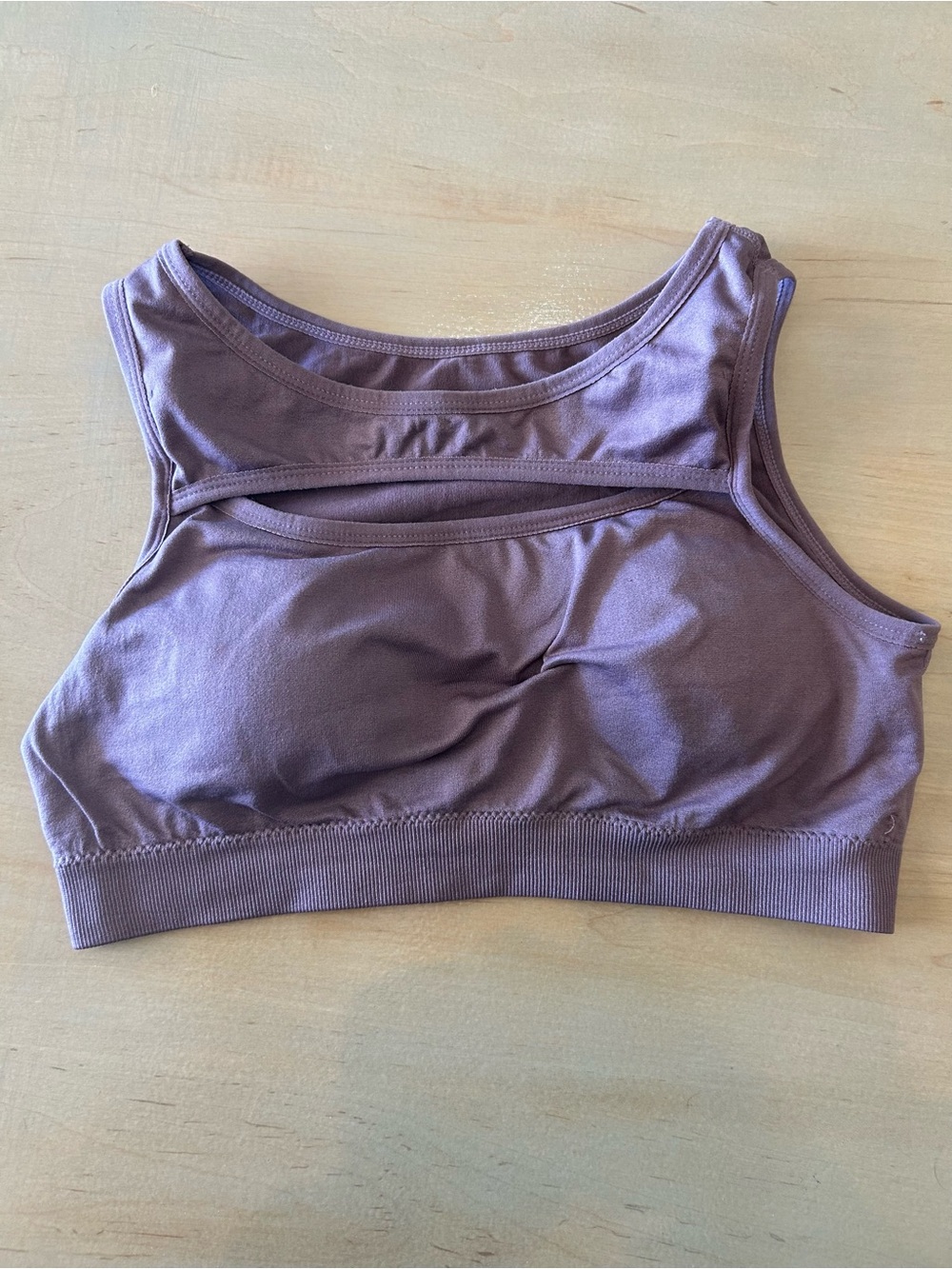 Suzy Shier Mauve Cutout Sports Bra